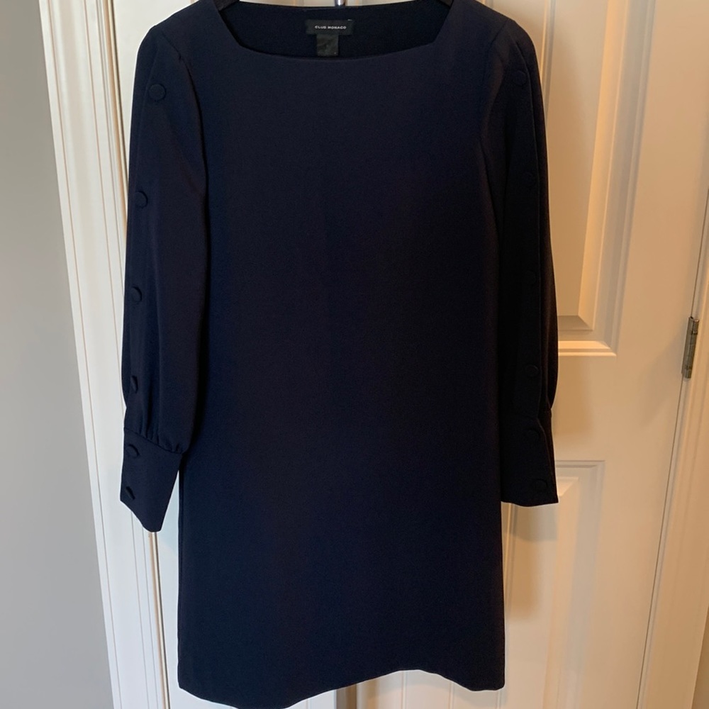 Club Monaco long sleeve navy dress size 0